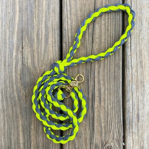 reflective braided paracord dog leash