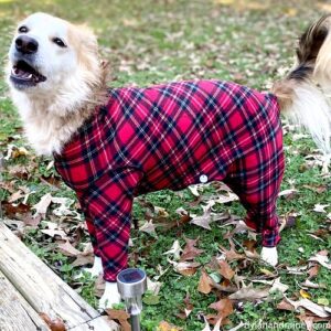 stretch fleece onesie for dog